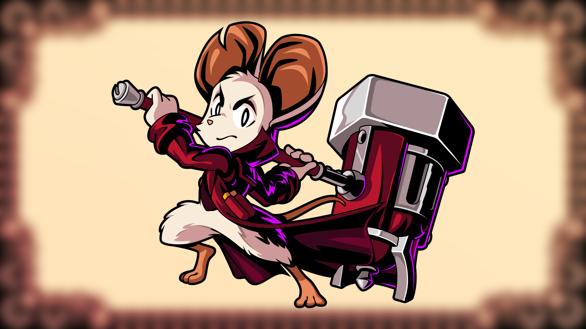 Mina swinging the Blaststrike Maul