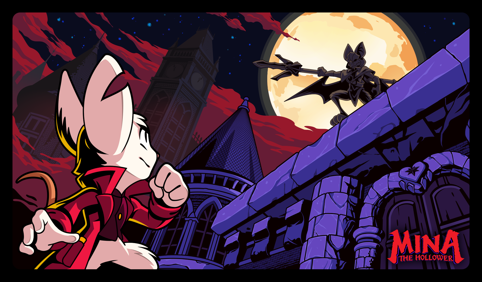 Mina confronting Thorne under a moonlit bridge